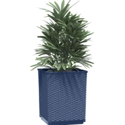 vidaXL Plantenbakken 2 st 30x30x37 cm polypropeen blauwgrijs