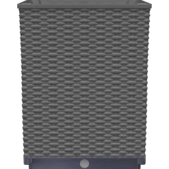 vidaXL Plantenbakken 2 st 30x30x37 cm polypropeen zwart