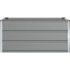 vidaXL Plantenbak Lichtgrijs 100 x 100 x 45 cm Staal