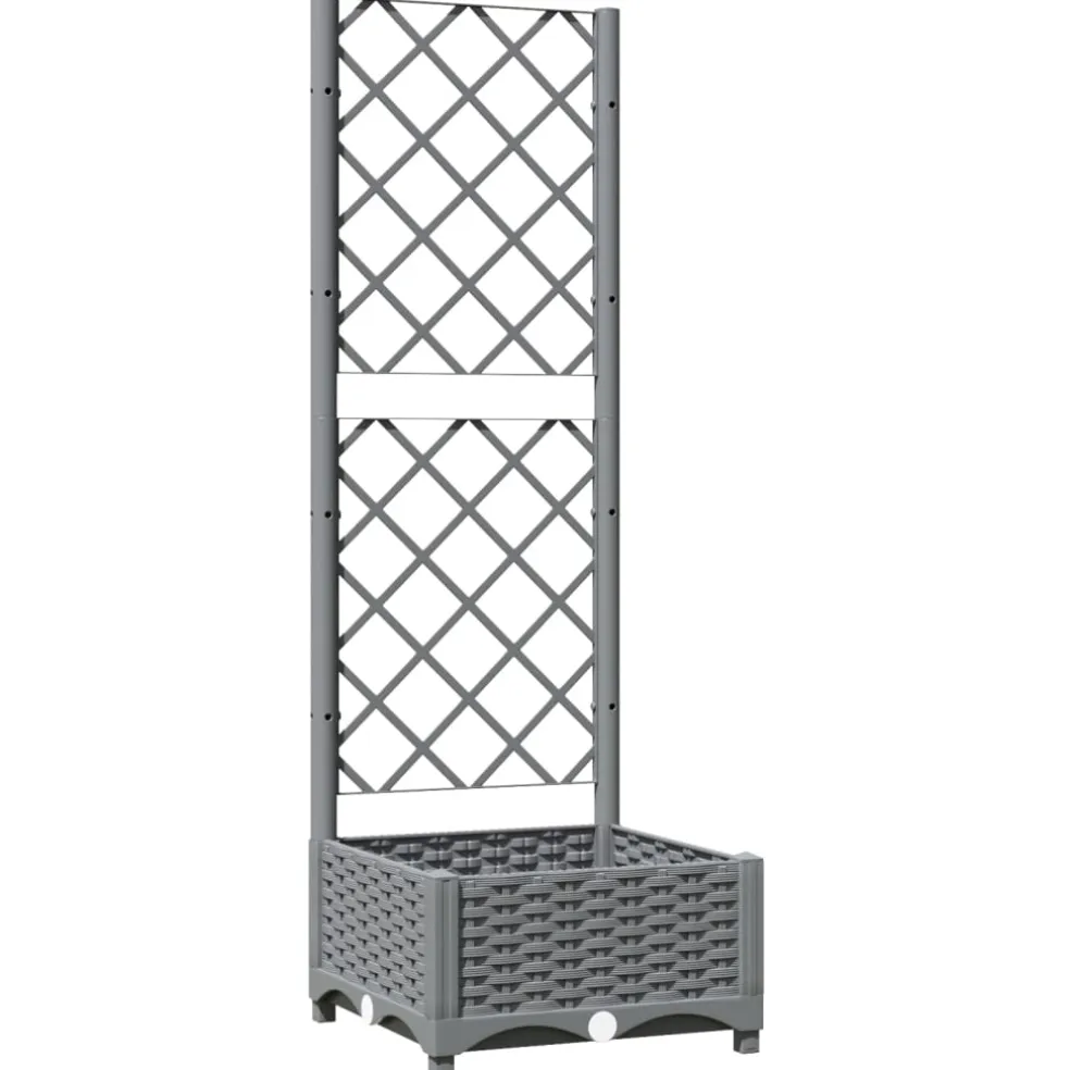 vidaXL Plantenbak Lichtgrijs 40 x 40 x 121,5 cm