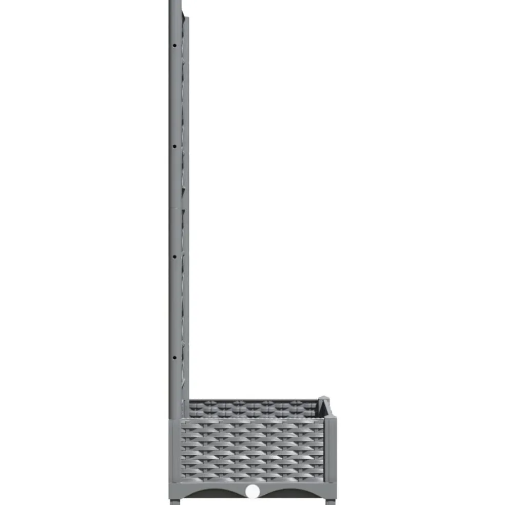 vidaXL Plantenbak Lichtgrijs 40 x 40 x 121,5 cm
