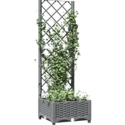 vidaXL Plantenbak Lichtgrijs 40 x 40 x 121,5 cm