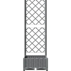 vidaXL Plantenbak Lichtgrijs 40 x 40 x 121,5 cm