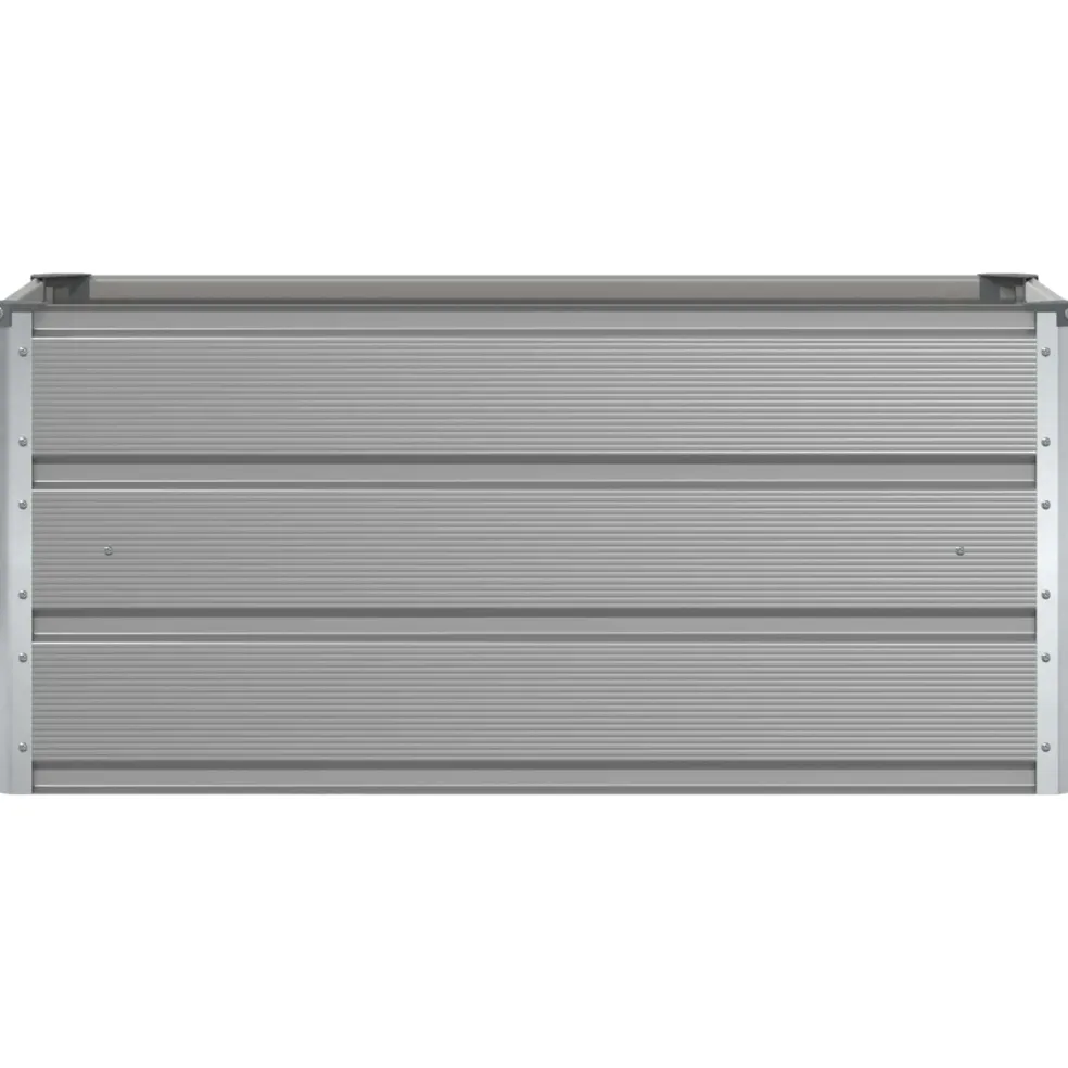 vidaXL Plantenbak Lichtgrijs 100 x 50 x 45 cm Gegalvaniseerd staal