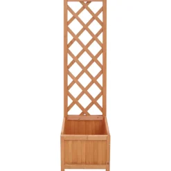 vidaXL Plantenbak met latwerk 40x30x135 cm massief vurenhout