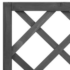 vidaXL Plantenbak met latwerk 70x30x135 cm massief vurenhout zwart