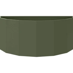 vidaXL Plantenbak Olijf Groen 90 x 45 x 35 cm Staal