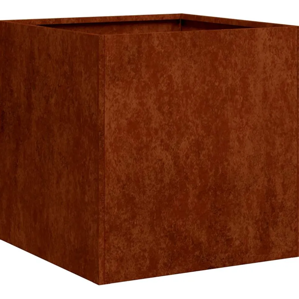 vidaXL Plantenbak Roestig 40 x 40 x 40 cm
