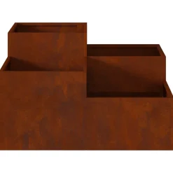vidaXL Plantenbak Roestig 80 x 80 x 48 cm weervast staal