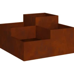 vidaXL Plantenbak Roestig 80 x 80 x 48 cm weervast staal