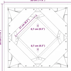 vidaXL Plantenbak Roestig 30 x 30 x 75 cm weervast staal
