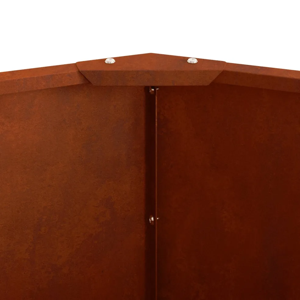 vidaXL Plantenbak Roestig 120 x 120 x 35 cm weervast staal