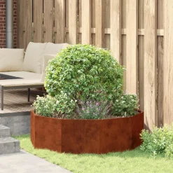 vidaXL Plantenbak Roestig 120 x 120 x 35 cm weervast staal