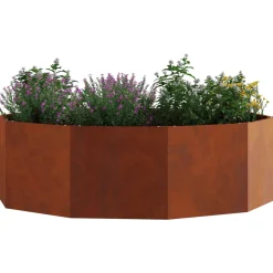 vidaXL Plantenbak Roestig 120 x 120 x 35 cm weervast staal