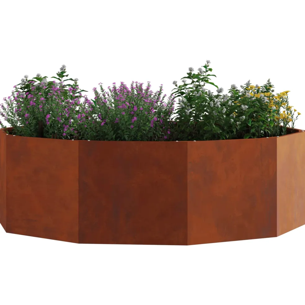 vidaXL Plantenbak Roestig 120 x 120 x 35 cm weervast staal