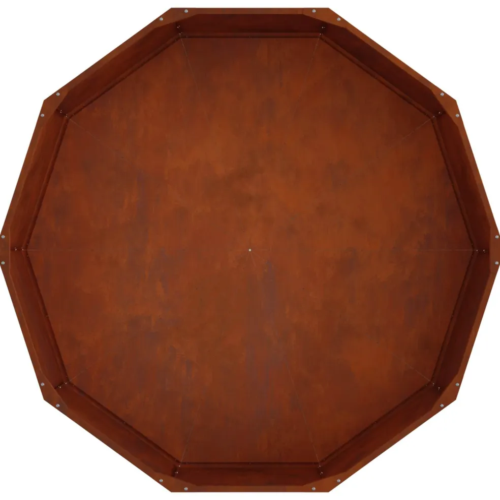 vidaXL Plantenbak Roestig 120 x 120 x 35 cm weervast staal