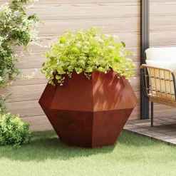 vidaXL Plantenbak Roestkleurig 100 x 100 x 80 cm weervast staal