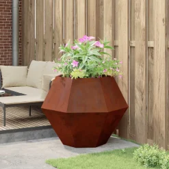 vidaXL Plantenbak Roestkleurig 100 x 100 x 80 cm weervast staal