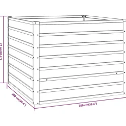 vidaXL Plantenbak verhoogd 100x100x77 cm cortenstaal roestig