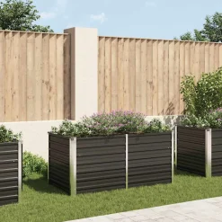 vidaXL Plantenbak verhoogd 160x80x77 cm gegalvaniseerd staal antraciet