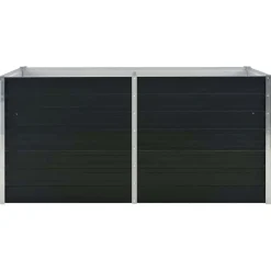 vidaXL Plantenbak verhoogd 160x80x77 cm gegalvaniseerd staal antraciet