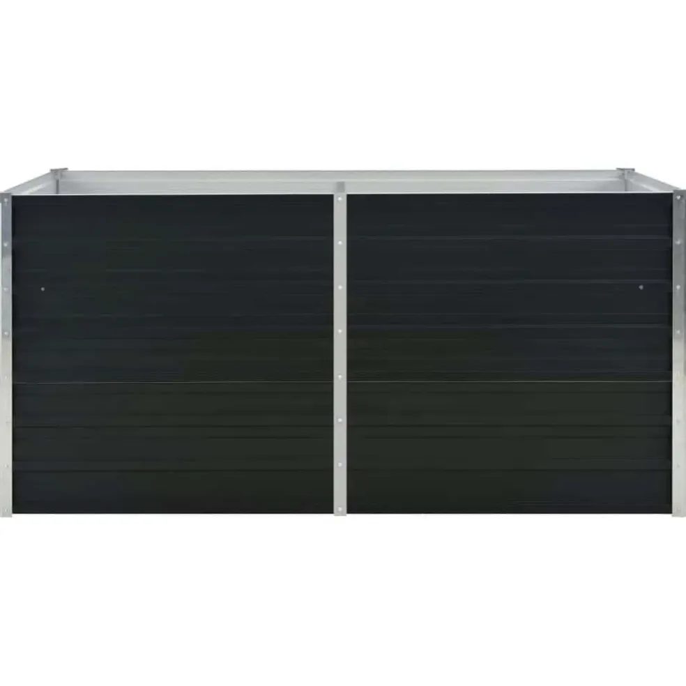 vidaXL Plantenbak verhoogd 160x80x77 cm gegalvaniseerd staal antraciet