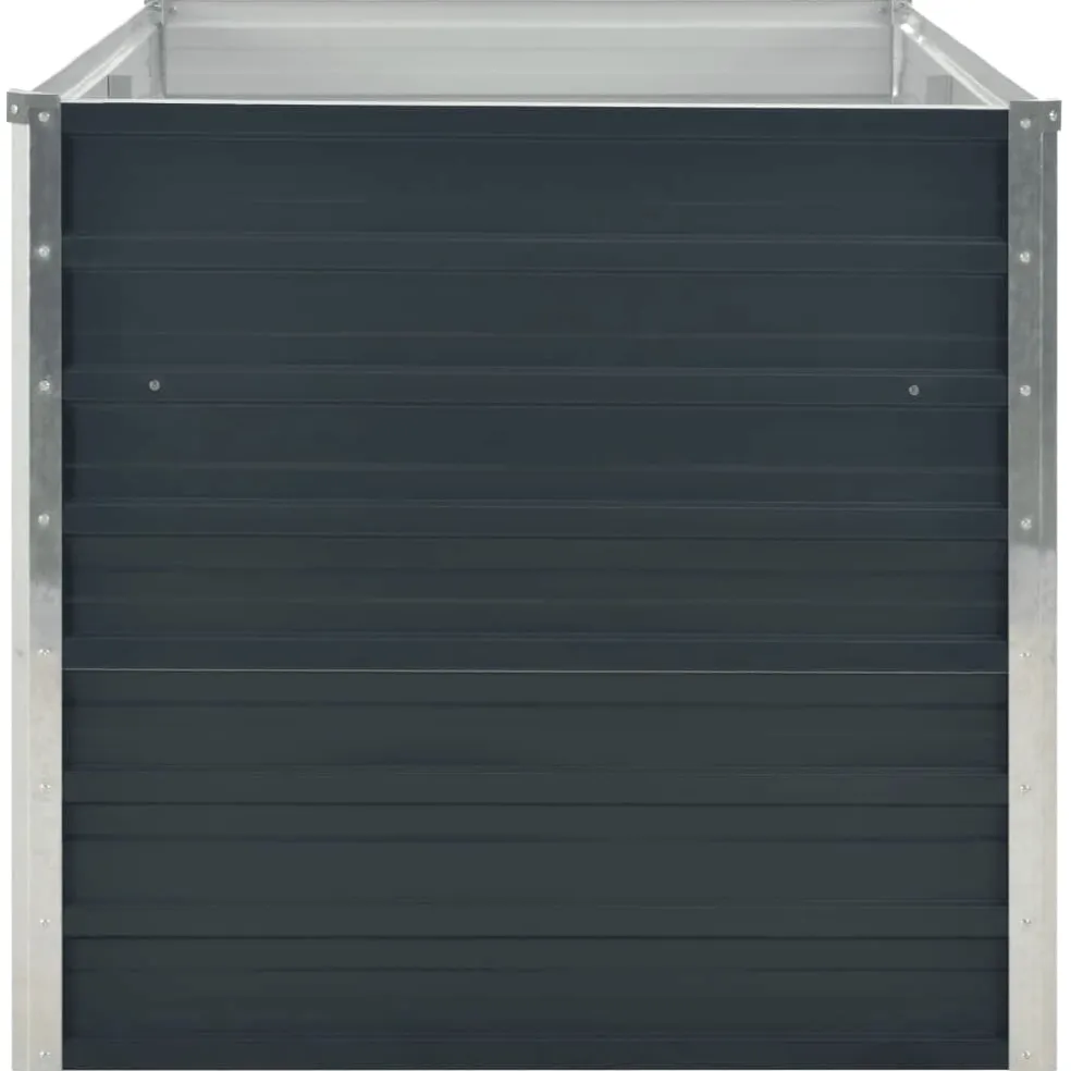 vidaXL Plantenbak verhoogd 160x80x77 cm gegalvaniseerd staal antraciet