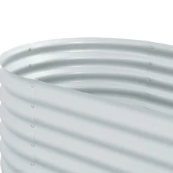 vidaXL Plantenbak verhoogd 400x80x81 cm gegalvaniseerd staal zilver
