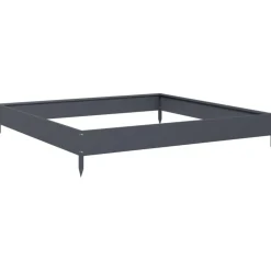 vidaXL Plantenbak verhoogd 100x100x18,5 cm staal antracietkleurig