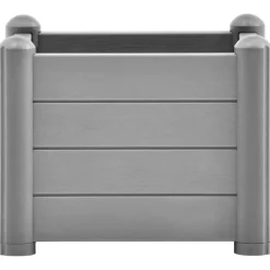 vidaXL Plantenbak verhoogd 43x43x35 cm PP steengrijs