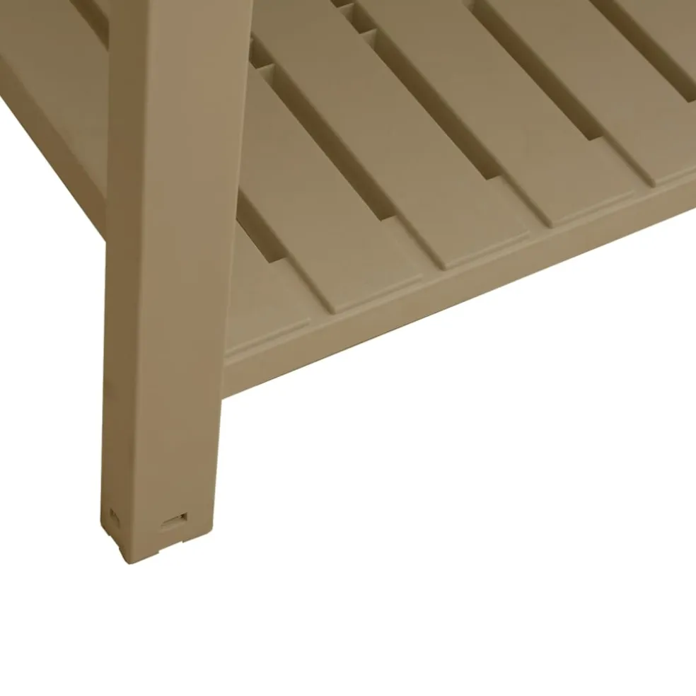 vidaXL Plantenbak verhoogd 110x45x79 cm polypropeen lichtbruin