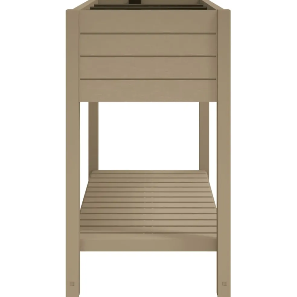 vidaXL Plantenbak verhoogd 110x45x79 cm polypropeen lichtbruin