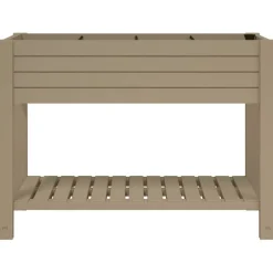 vidaXL Plantenbak verhoogd 110x45x79 cm polypropeen lichtbruin