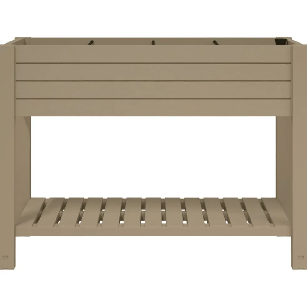vidaXL Plantenbak verhoogd 110x45x79 cm polypropeen lichtbruin