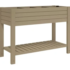 vidaXL Plantenbak verhoogd 110x45x79 cm polypropeen lichtbruin