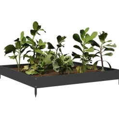 vidaXL Plantenbak verhoogd 100x100x18,5 cm roestvrijstaal