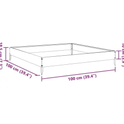 vidaXL Plantenbak verhoogd 100x100x18,5 cm roestvrijstaal