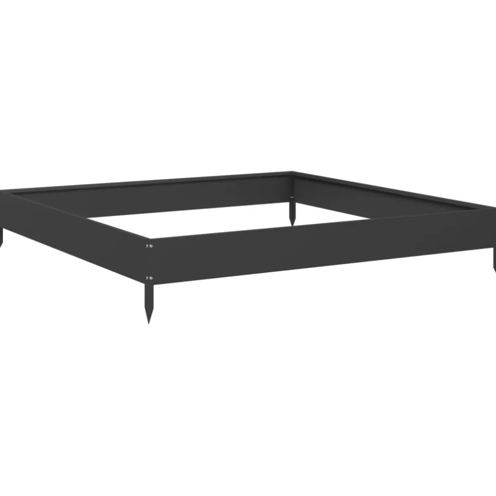 vidaXL Plantenbak verhoogd 100x100x18,5 cm roestvrijstaal