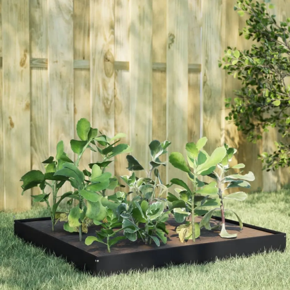 vidaXL Plantenbak verhoogd 100x100x18,5 cm roestvrijstaal