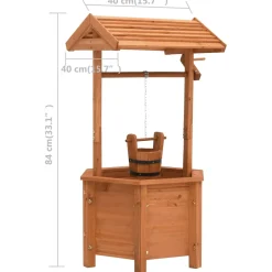 vidaXL Plantenbak wensput 40x40x84 cm vurenhout