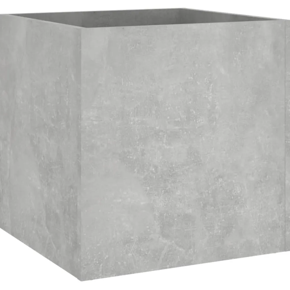vidaXL Plantenbak 40x40x40 cm bewerkt hout betongrijs
