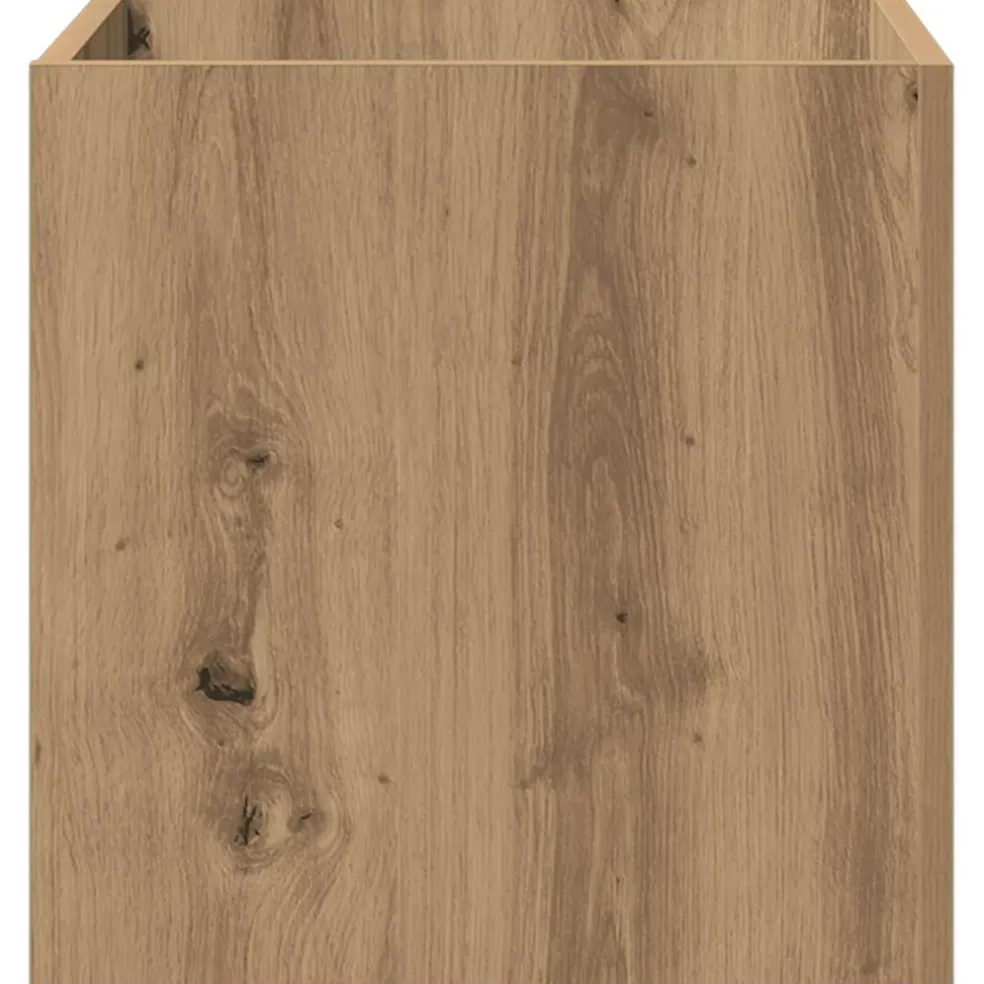 vidaXL Plantenbak 40x40x40 cm bewerkt hout artisanaal eikenkleur