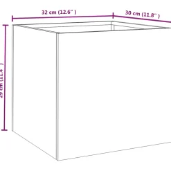 vidaXL Plantenbak 32x30x29 cm cortenstaal