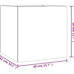 vidaXL Plantenbak 40x41x40 cm cortenstaal