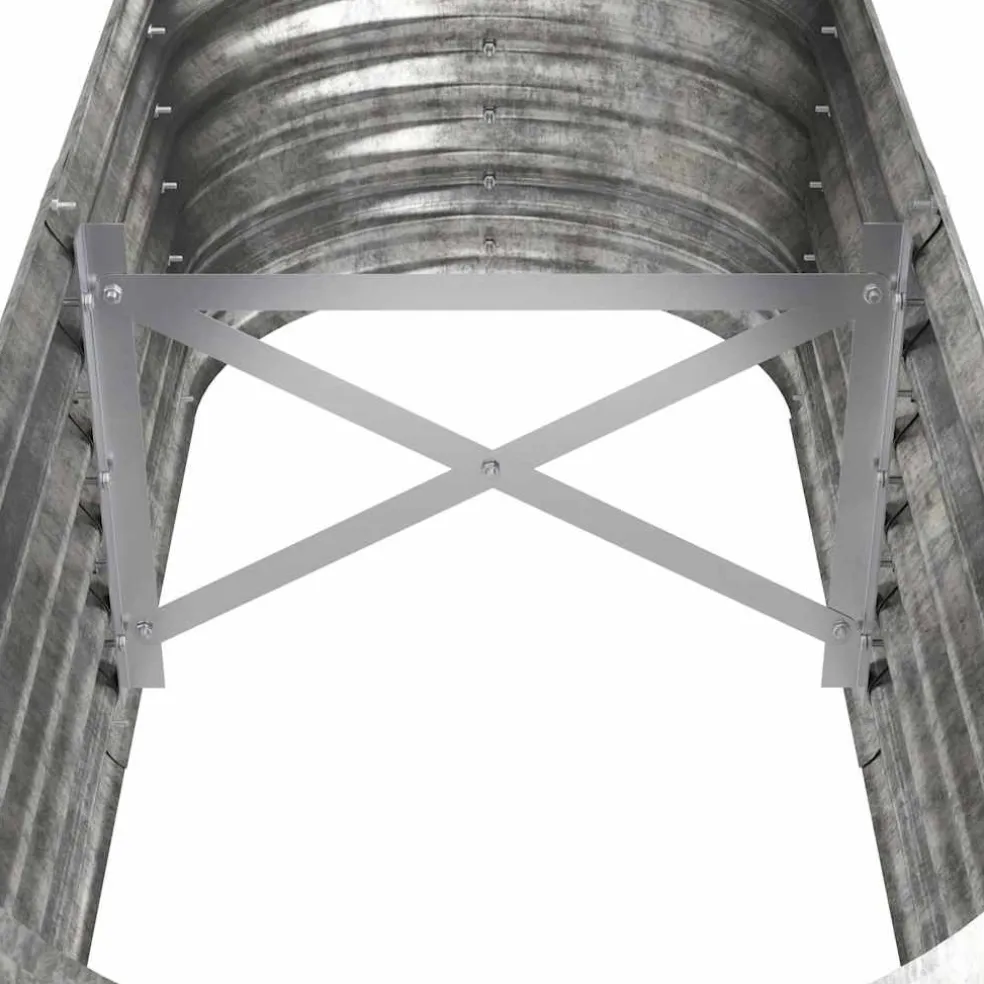 vidaXL Plantenbak 114x40x36 cm gegalvaniseerd staal zilverkleurig