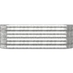 vidaXL Plantenbak 114x40x36 cm gegalvaniseerd staal zilverkleurig