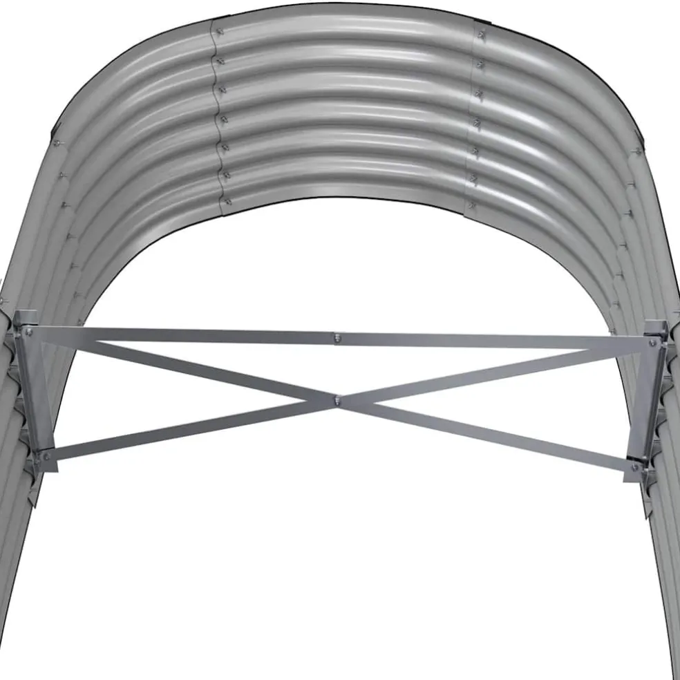 vidaXL Plantenbak 152x80x36 cm gegalvaniseerd staal antracietkleurig