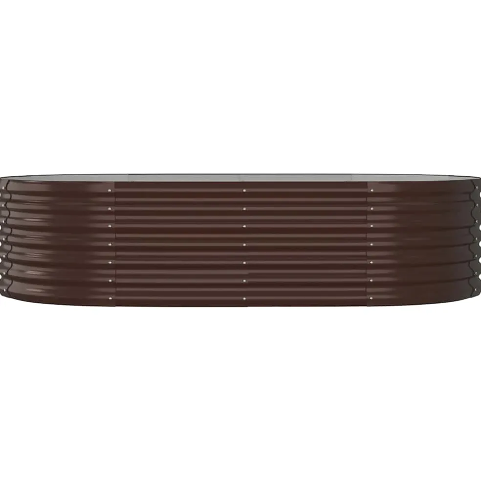 vidaXL Plantenbak 152x80x36 cm gegalvaniseerd staal bruin