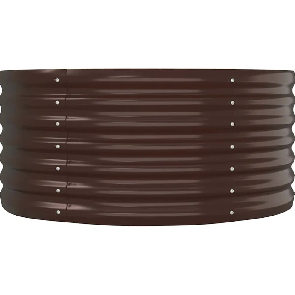 vidaXL Plantenbak 152x80x36 cm gegalvaniseerd staal bruin