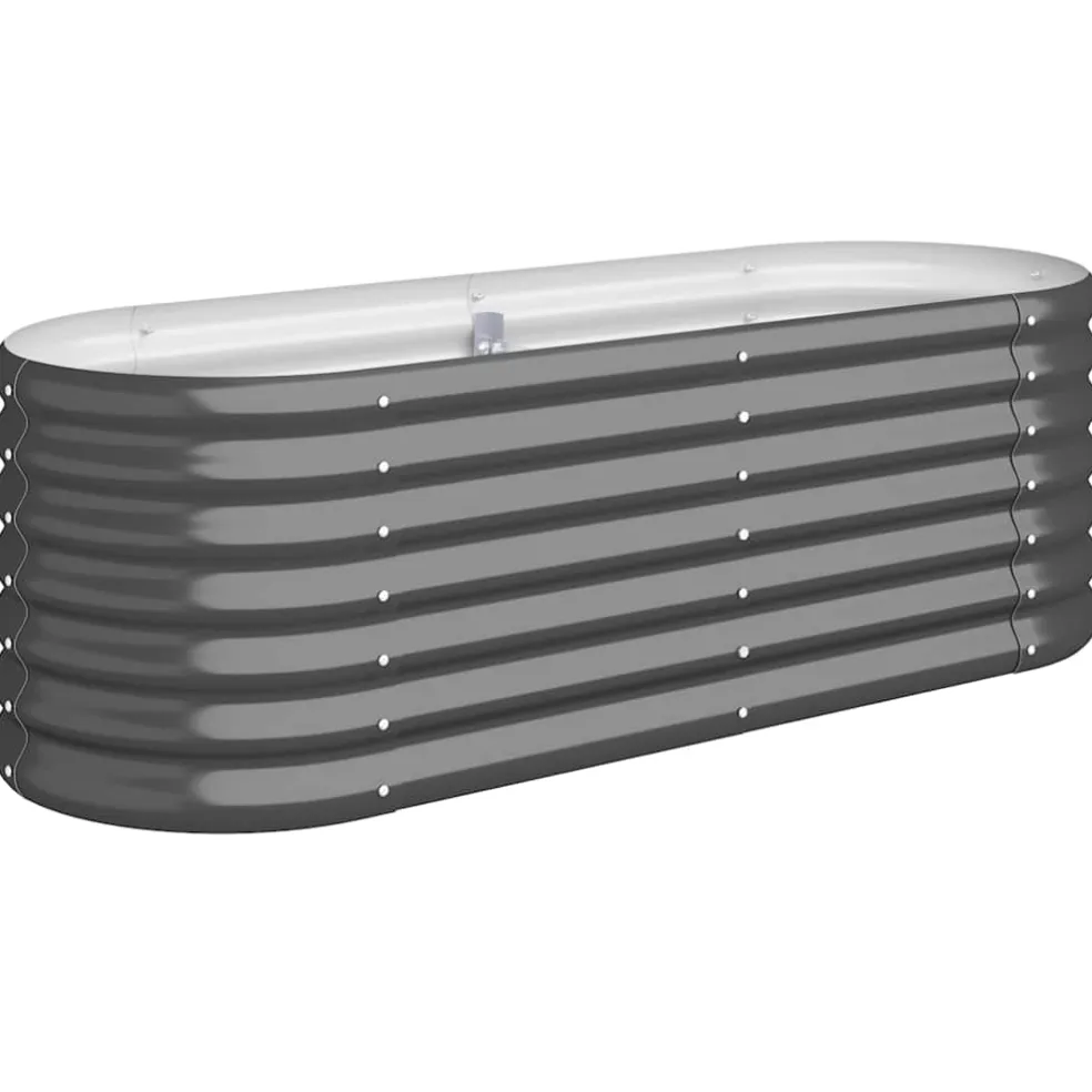 vidaXL Plantenbak 114x40x36 cm gegalvaniseerd staal antracietkleurig